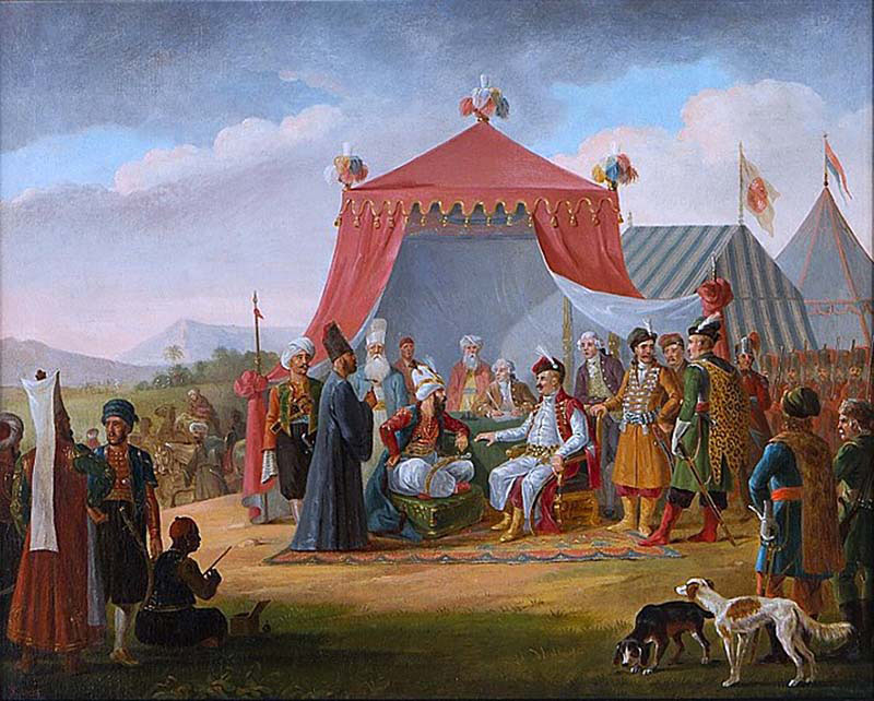 Marshall of the Confederation of Bar Michal Hieronim Krasinski takes a Turkish Dignitary